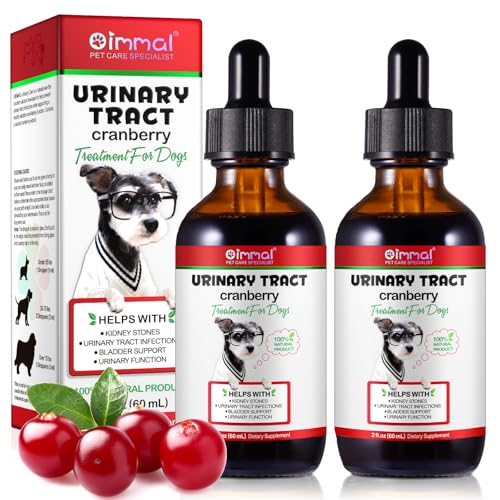 Hundeurin Trakt Infektion Behandlung Tropfen,2 Flaschen Hund UTI Heil Tropfen Mit Cranberry Extrakt Unterstützt Blase, Nierenstein, Prävention Von Inkontinenz Bei Harnversorgung Gesundheit Für Hunde von Auoiuoy