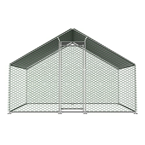 Freilaufgehege Hühnerstall 3x2x2m mit Sicherheitsschloss und Wasserdichtes PE-Tuch, Freilaufgehege aus Metall für Hühner Freilaufgehege Hühnerstall 3x2x2m mit Sicherheitsschloss und Wasserdichtes PE-Tuch, Freilaufgehege aus Metall für Hühner von Aurofurz