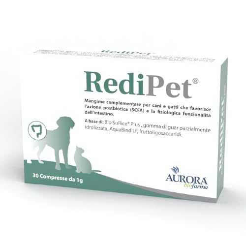 REDIPET 30 Tabletten - Ergänzungsfuttermittel für Hunde und Katzen mit postbiotischer Wirkung (SCFA) und physiologischer Darmfunktion. von Aurora Biofarma