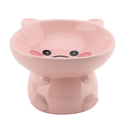 Ausla Niedliche Tierkarikatur Animal Food Bowl EIN Schweinchen Hoch Geschnittener Pygy für Multifunktionale Katzendekoration von Ausla
