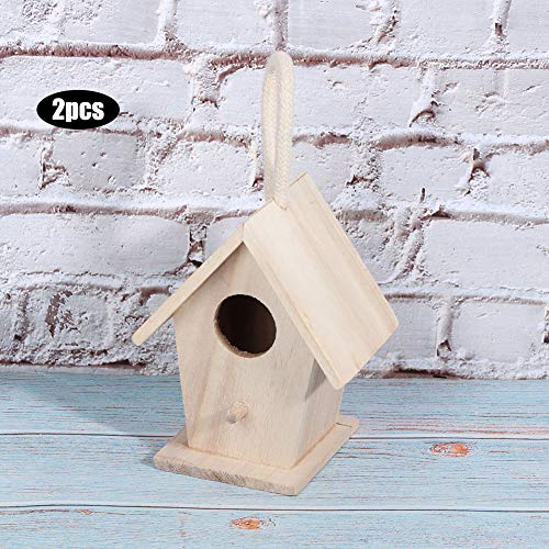 Ausla Schöne Gartenzusatz, Erstklassiges Material, Leicht zu Hängen Hölzernes Vogelhaus Hanging Nist Box, Blockhütte für Kleine Vögel, Vielseitiges Design, Idealer Vogelbezug, mit Ausla Schöne Gartenzusatz, Erstklassiges Material, Leicht zu Hängen Hölzernes Vogelhaus Hanging Nist Box, Blockhütte für Kleine Vögel, Vielseitiges Design, Idealer Vogelbezug, mit von Ausla