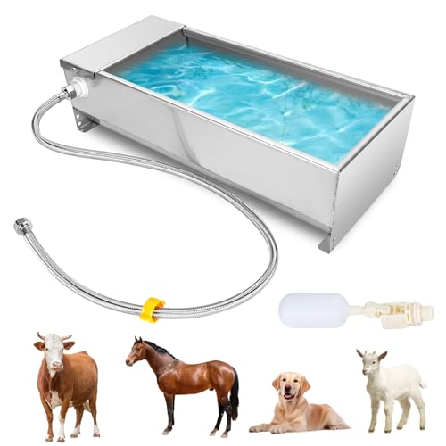 Ausla Schwimmer Tränkebecken, Viehtränke Schüssel, Automatischer Wasserspender mit großer Kapazität, 7,5 l, aus Edelstahl 304, selbstfüllend, für Hunde, Pferde, Kühe, Ziegen Ausla Schwimmer Tränkebecken, Viehtränke Schüssel, Automatischer Wasserspender mit großer Kapazität, 7,5 l, aus Edelstahl 304, selbstfüllend, für Hunde, Pferde, Kühe, Ziegen von Ausla