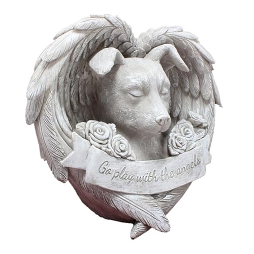 Ausla Sleeping Statue, Hund Engelsgedenkstatue Haustierfiguren Erinnern an Unser Verlorenes Fellbaby für Garten Im Freien Ausla Sleeping Statue, Hund Engelsgedenkstatue Haustierfiguren Erinnern an Unser Verlorenes Fellbaby für Garten Im Freien von Ausla