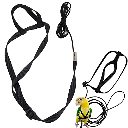 Ausla Vogelgeschirr Leine, Vogel Zugseil Ultra Leicht Verstellbarer Papagei Flugseil für Outdoor Spielpartys (XS) von Ausla