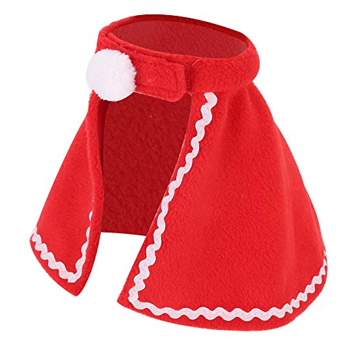 Ausla Weiche Fleece-Haustierkleidung, Rotes Haustier-Kostüm für Hunde und Katzen, Weihnachtskleidung für Kaninchen, Meerschweinchen (Modell 2) von Ausla