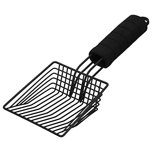 Ausla Wiederverwendbare Metall-Katzenstreu-Sandschaufel, Sichter, Schaufel, Haustier-Katzen-Reinigungsmittel, Schwarze Metall-Katzenstreu-Schaufel, Schaufel, (Mittlere Größe für 9 mm Ausla Wiederverwendbare Metall-Katzenstreu-Sandschaufel, Sichter, Schaufel, Haustier-Katzen-Reinigungsmittel, Schwarze Metall-Katzenstreu-Schaufel, Schaufel, (Mittlere Größe für 9 mm von Ausla