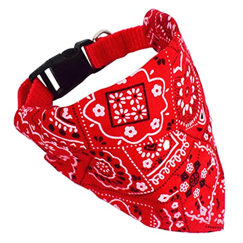 Bandana für Hunde und Katzen, Verstellbares, Atmungsaktives Hundehalsband mit Dreieckigem Aufdruck und Schal, Abreißbares Haustierhalsband mit Schnellverschluss-Schnalle (L 2,0 von Ausla