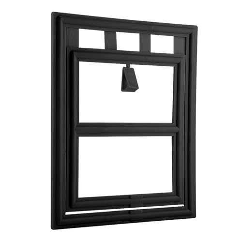 Haustiertür für Fliegengittertür und Fenster mit Magnetverschluss, Einfache Installation (Black) von Ausla