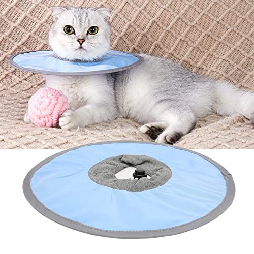 Katzen-Schutzhalsband, Weich, Verstellbar, aus Polyester, für Katzen, Hunde, M/L (Hellblau) von Ausla