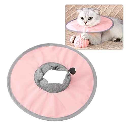 Katzen-Schutzhalsband, Weich, Verstellbar, aus Polyester, für Katzen, Hunde, M/L (Rosa) von Ausla