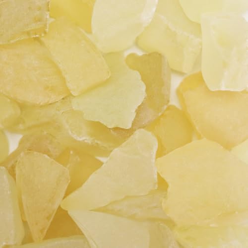 Ausluru 2,3 kg Milchglasvasenfüller aus zerkleinertem Glas, ideal für Bastelarbeiten, Aquarienkies, Heimdekoration, zerkleinertes Meeresglas für Strandhochzeit, 1,8 - 7,6 cm, Goldgelb von Ausluru