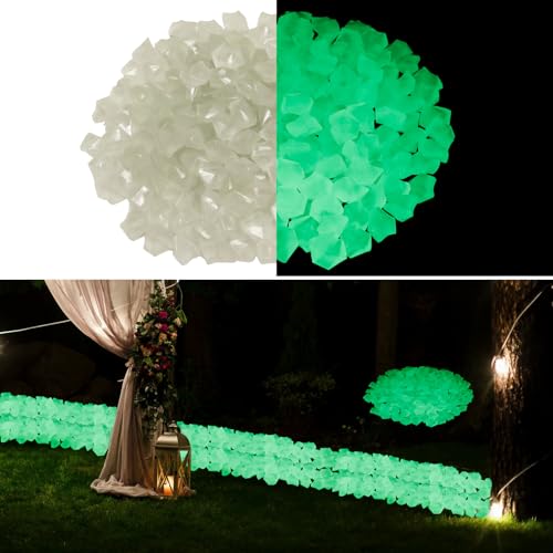 Ausluru Night Glow Acrylsteine – Leuchtende leuchtende Steine Sternendekoration für Gärten, Aquarien und Landschaftsbau, 400 Stück, Grün Ausluru Night Glow Acrylsteine – Leuchtende leuchtende Steine Sternendekoration für Gärten, Aquarien und Landschaftsbau, 400 Stück, Grün von Ausluru