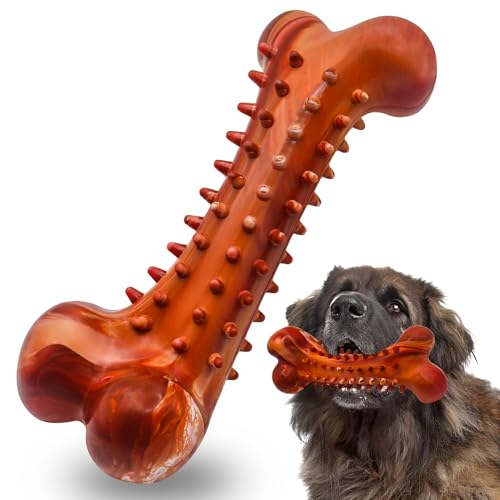 Autoau Hundespielzeug Unzerstörbares Kauspielzeug für Große Mittelgroße Hunde, Robuster Hunde Spielzeug für Aggressives Kauen, Interaktives Naturkautschuk Hundespielzeug für Langeweile von Autoau