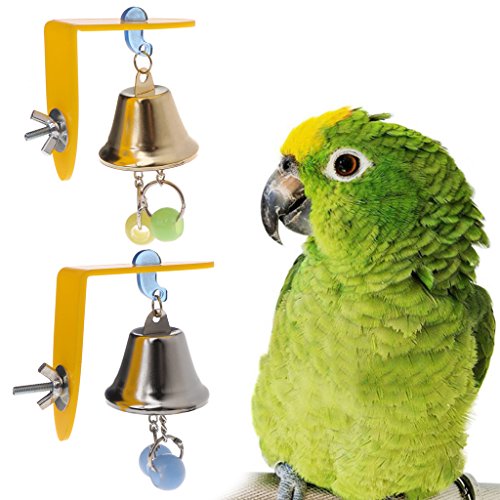 Autone Vogelspielzeug Papageienglocke, hängend, mit Quietschelement, zufällige Farbe von Lunji
