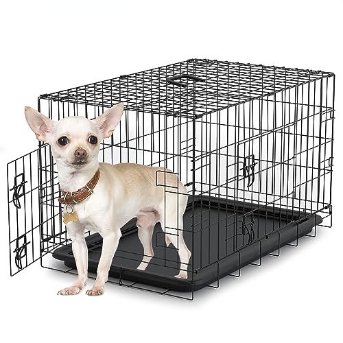 Avalo Hundekäfig XS - Sitzbank für Hunde - Faltbarer Käfig - 2 Türen - 50x30x35 cm von Avalo