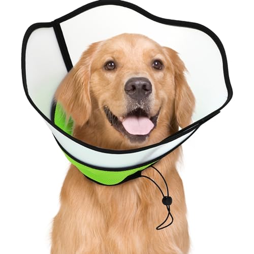 Avaner Hundehalsband zur Genesung Faltbar: Atmungsaktive Halskrause Hund Schutzkragen nach Einer Operation für kleine und mittelgroße Hunde Grün von Avaner