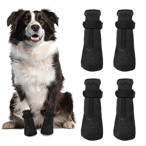 Avaner Hundeschuhe Hunde Pfotenschutz mit Weiche Gummibänder Hundesocken Anti Rutsch wasserdichte Sportschuhe Socken Hunde Schuhe für kleine Hunde im Freien, Schwarz Avaner Hundeschuhe Hunde Pfotenschutz mit Weiche Gummibänder Hundesocken Anti Rutsch wasserdichte Sportschuhe Socken Hunde Schuhe für kleine Hunde im Freien, Schwarz von Avaner