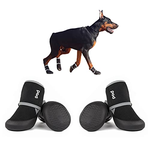 Avaner Hundeschuhe Pfotenschutz Hund wasserdichte Hunde Schuhe Anti Rutsch Sohle Outdoor Hundestiefel mit Reflektierenden Riemen für Kleine Hunde, Größe S von Avaner