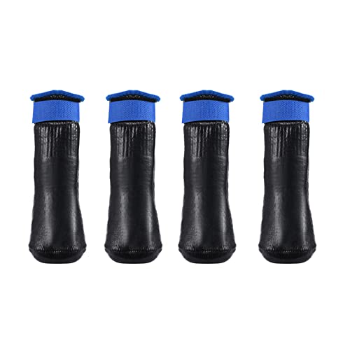 Avaner Hundesocken Anti Rutsch Hundeschuhe Pfotenschutz 4er Set wasserdichte Hundeschuhe mit verstellbaren Riemen Hunde Socken Schuhe Outdoor Indoor für kleine Hunde von Avaner