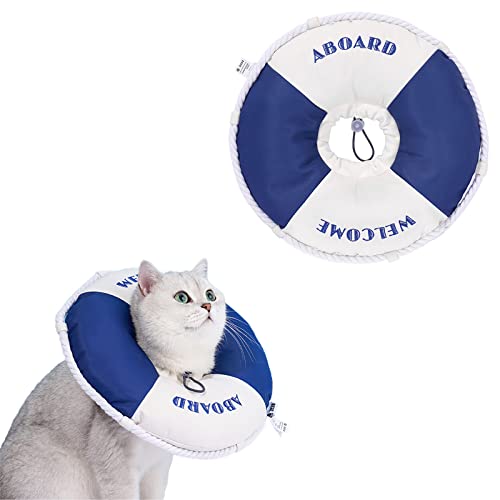 Avaner Katzen Halskrause Katzen Kragen gegen Wundlecken, Katze Halsband nach Operationen, Genesungshalsband für Katzen Blau von Avaner