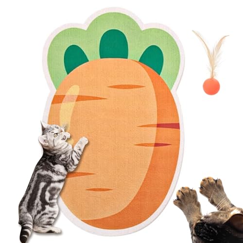 Wand-Katzenkratzbaum, Petholic Katzenkratzbaum Für Die Wand, Katzenkratzmatte, Selbstklebende Katzenkratzmatte, Katzenkratzbäume Für Hauskatzen (Karotte) von Avanise