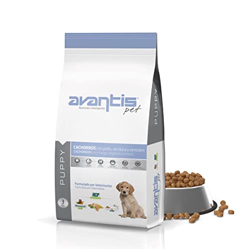 Avantis Pet Welpen - Futter für Hunde Welpen jeder Rasse, 3 kg, geeignet für Schwangere und stillende Mütter, sehr verdaulich mit Huhn, Gemüse und Getreide von Avantis Pet Nutrición Inteligente