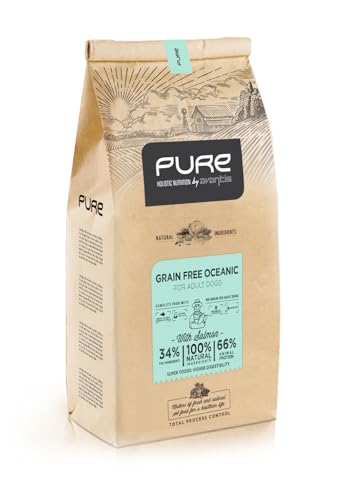 Pure Grain Free Oceanic Lachs Komplettfutter mit Lachs und Getreide für Erwachsene Hunde, 12 kg von Avantis Pet Nutrición Inteligente