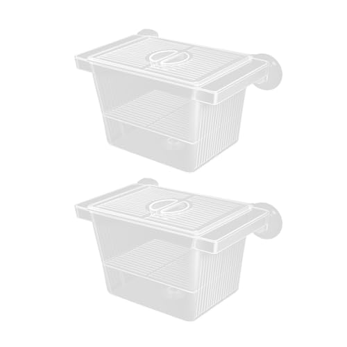 2 x transparenter Isolationsbehälter mit 2 Trennwänden für verletzte, schwangere Fische und Frittiere 2 x transparenter Isolationsbehälter mit 2 Trennwänden für verletzte, schwangere Fische und Frittiere von Avejjbaey