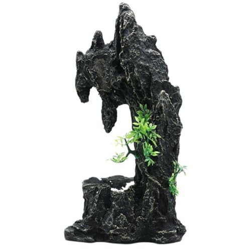 Avejjbaey Aquarium Landschaft Dynamischer Wasserfall Aquarien Dekorationen Kunsthandwerk Terrarium Lebensraum Ornamente Natürliche Aquarium Landschaft Dekoration von Avejjbaey
