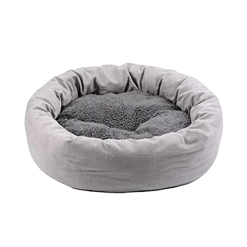 Avejjbaey Hundebett, bequemes, rundes Kuschelbett, selbstwärmend, Plüsch, für Bett, weich, beruhigendes Bett mit Kissen für Hunde, 4 Größen F, wärmende Betten für Hauskatzen von Avejjbaey