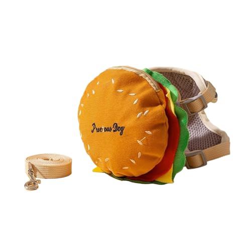 Avejjbaey Verstellbare Hamburger-Tasche für kleine Hunde, für den Außenbereich, groß, selbsttragende Weste, Leine, Haustier-Rucksack für kleine Hunde von Avejjbaey