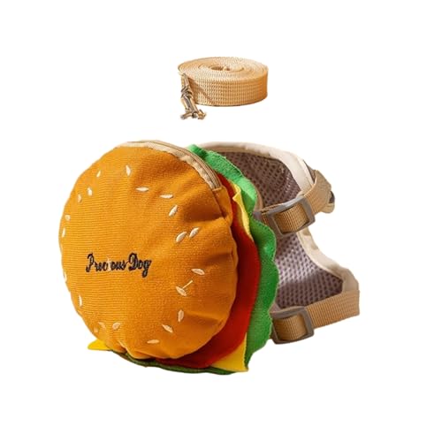 Avejjbaey Verstellbare Hamburger-Tasche für kleine Hunde, für den Außenbereich, groß, selbsttragende Weste, Leine, Haustier-Rucksack für kleine Hunde von Avejjbaey