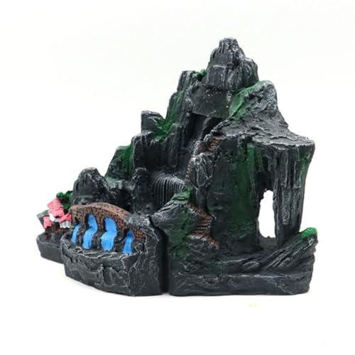 Avejjbaey Zarte Aquarien Landschaft Künstliche Pflanzenwasserfall Terrarium Landschaft Garnelen Wasserfall Statue Aquarien Lebensraum Aquarium Sandfall Ornamente von Avejjbaey