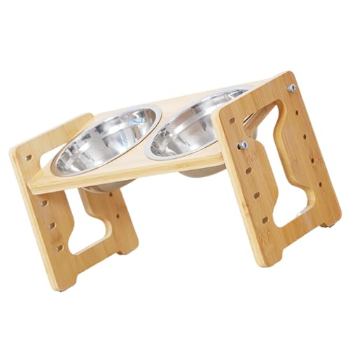 Ergonomische Haustier Feeder Schüssel Mit Abnehmbaren Edelstahlschalen 5 Einstellhöhe Nicht Überschreiten Holzbasis Hunde Ernährung Station Einstellungshöhe Haustiernahrung Schüssel Ergonomische Haustier Feeder Schüssel Mit Abnehmbaren Edelstahlschalen 5 Einstellhöhe Nicht Überschreiten Holzbasis Hunde Ernährung Station Einstellungshöhe Haustiernahrung Schüssel von Avejjbaey