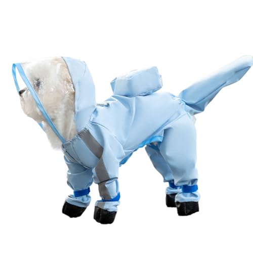 Avejjbaey Hund wasserdichte Regenmantel Ponchos Mantel 6 Größe Zur Auswahl Einstellbarer Regenmantel Regenbekleidung Spaziergänge Und Ausflüge Kleine Hunde Regenmantel Schwanzschutzschutz von Avejjbaey