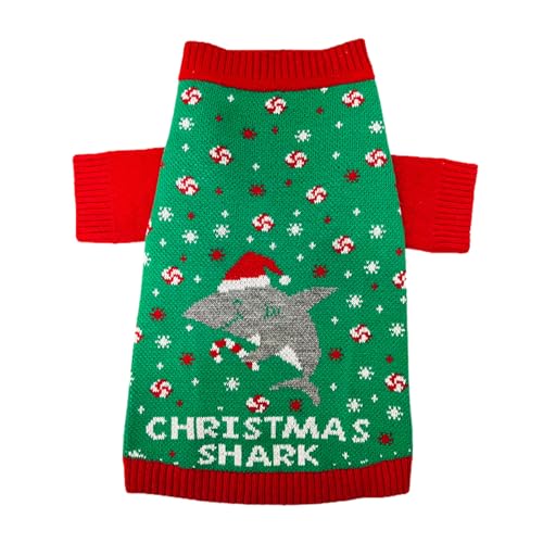 Hundepullover mit Rollkragenpullover für kaltes Wetter, Strickwaren, Bekleidung, Welpen, drinnen und draußen, Weihnachtspullover für große Hunde von Avejjbaey