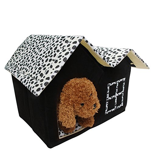 Tragbares Luxus-Doppel-Top-Haustierhaus für Hunde zum Schlafen, warm, gemütlich, Welpen-Hundebett-Abdeckung, groß von Avejjbaey