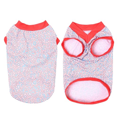 Avejjbaey V Neck Hundekühlung Weste Atmungsaktives Stoff Heißes Wetter Freien Wanderwanderungsaktivitäten Stylish Drucke Großer Größe V Neck Hemd Für Hunde von Avejjbaey