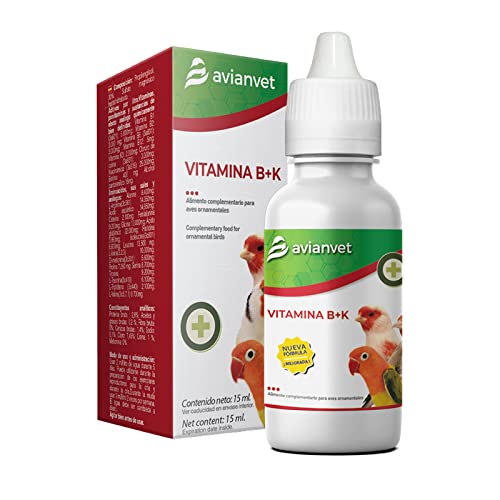 Avianvet Vitamin B+K | Flüssiges Ergänzungsfuttermittel für Vögel | Vitamine B und K | Fortpflanzungs- und Brutzeit | Mit Cholinchlorid und Aminosäuren 15 ml Avianvet Vitamin B+K | Flüssiges Ergänzungsfuttermittel für Vögel | Vitamine B und K | Fortpflanzungs- und Brutzeit | Mit Cholinchlorid und Aminosäuren 15 ml von Avianvet
