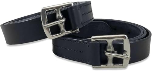 Avon Equine Steigbügel Leder Schwarz & Braun (116,8 cm bis 142,2 cm) (46 Zoll, Schwarz) von Avon Equine