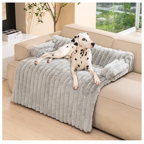 Avont Flauschige Hundebett, Hundematte Decke für Sofa für Hunde Katzen mit abnehmbaren waschbaren Bezug und Anti-Rutsch-Boden- Große/Leichtgrau Avont Flauschige Hundebett, Hundematte Decke für Sofa für Hunde Katzen mit abnehmbaren waschbaren Bezug und Anti-Rutsch-Boden- Große/Leichtgrau von Avont
