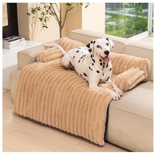 Avont Hundebett, Flauschige Hundematte Decke für Sofa für Hunde Katzen mit abnehmbaren waschbaren Bezug und Anti-Rutsch-Boden- Große/Brau Avont Hundebett, Flauschige Hundematte Decke für Sofa für Hunde Katzen mit abnehmbaren waschbaren Bezug und Anti-Rutsch-Boden- Große/Brau von Avont
