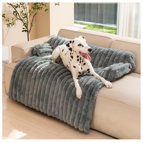 Avont Hundebett, Flauschige Hundematte Decke für Sofa für Hunde Katzen mit abnehmbaren waschbaren Bezug und Anti-Rutsch-Boden- Große/Dunkelgrau Avont Hundebett, Flauschige Hundematte Decke für Sofa für Hunde Katzen mit abnehmbaren waschbaren Bezug und Anti-Rutsch-Boden- Große/Dunkelgrau von Avont