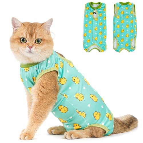 Avont Katzenbody nach OP Erholungsanzug Kleidung Modal Recovery Kastration Spay Entwöhnung Leckschutz Suit für Katze, Bauchwunden oder Hautkrankheiten -M-Duck Avont Katzenbody nach OP Erholungsanzug Kleidung Modal Recovery Kastration Spay Entwöhnung Leckschutz Suit für Katze, Bauchwunden oder Hautkrankheiten -M-Duck von Avont