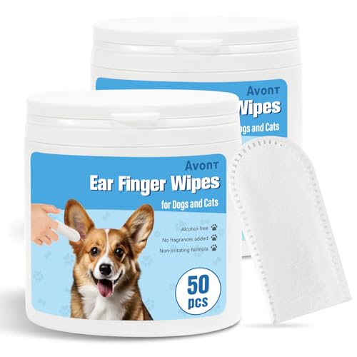Avont Ohrpflege Finger-Pads für Hunde & Katze, Weiche & Milde Einweg Ohren Reinigungspads - 100 Stück Avont Ohrpflege Finger-Pads für Hunde & Katze, Weiche & Milde Einweg Ohren Reinigungspads - 100 Stück von Avont