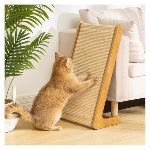 Avont Sisal Kratzbrett-Liegefläche, 63 cm L-förmig mit 110° Schräge für Katzen - Langlebig & Sauber (Natur) von Avont