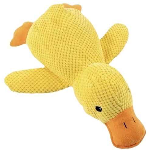 Awlve Anti Stress Ente für Hunde, Beruhigendes Spielzeug Gegen Trennungsangst, Quietschspielzeug Hund, Kuscheltier Interaktives Hundespielzeug Unzerstörbar Langlebig und Bissfest (3PCS) von Awlve