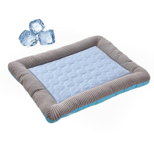 Awlve nordseepfote Premium Kühlkörbchen Kühlmatte für den Sommer Original, Eiskissen-Lsomatten Kühlmatte für Hunde, Für Hunde Und Katzen Und Kaninchen (Blau,S-45X35cm) von Awlve