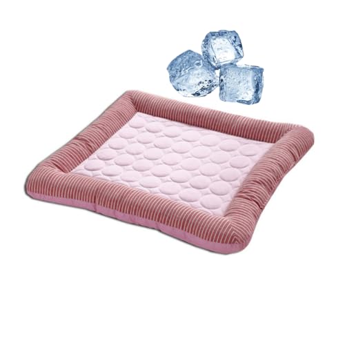 Awlve nordseepfote Premium Kühlkörbchen Kühlmatte für den Sommer Original, Eiskissen-Lsomatten Kühlmatte für Hunde, Für Hunde Und Katzen Und Kaninchen (Pink,M-55X45cm) von Awlve