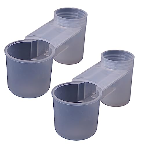 2 x Wasserflaschen-Trinkbecher, automatischer Vogel-Wasserspender, Futterspender für Papageien, Wachteln, Papageienkäfig, Zubehör, Trinkflasche von Awydky